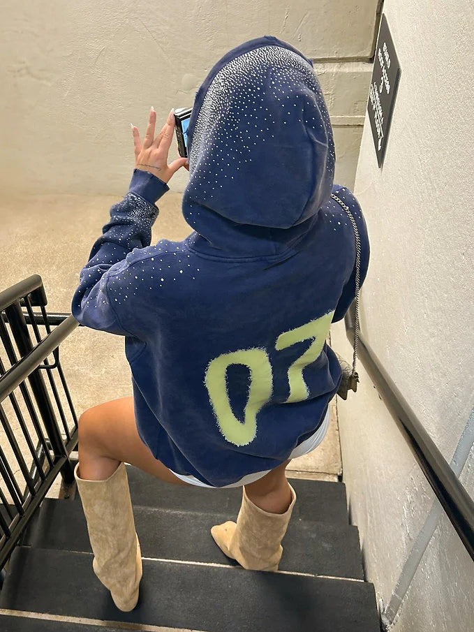 NY Rhinestone Hoodie